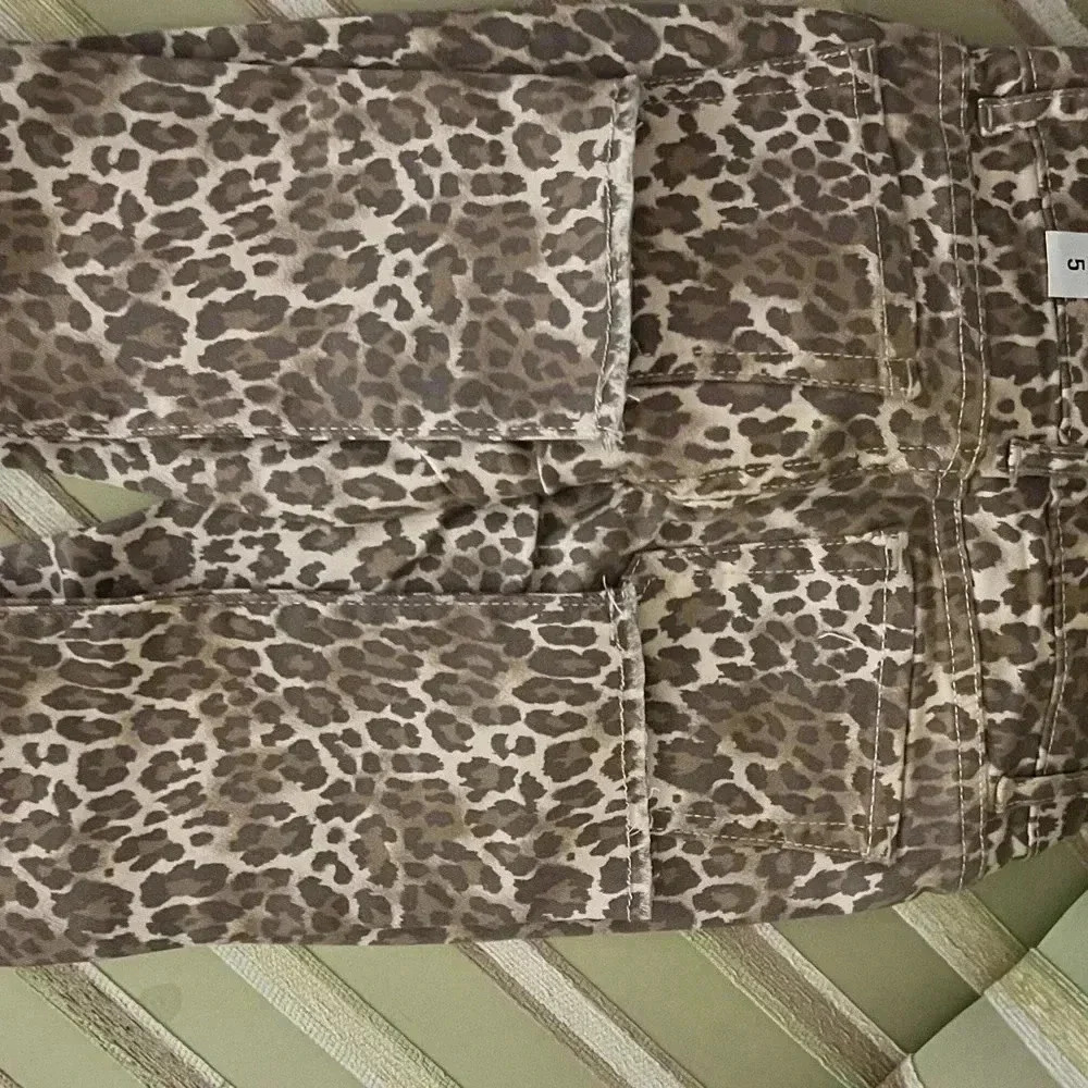 GIRLS CHILDRENS PLACE LEOPARD PRINT DISTRESSED JEGGINGS NWT SZ 5 - Picture 9 of 12